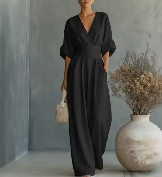 Vestido con cuello en V profundo | Vida Costera