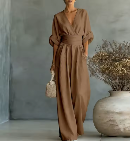 Vestido con cuello en V profundo | Vida Costera