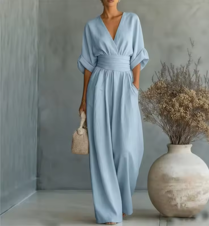 Vestido con cuello en V profundo | Vida Costera
