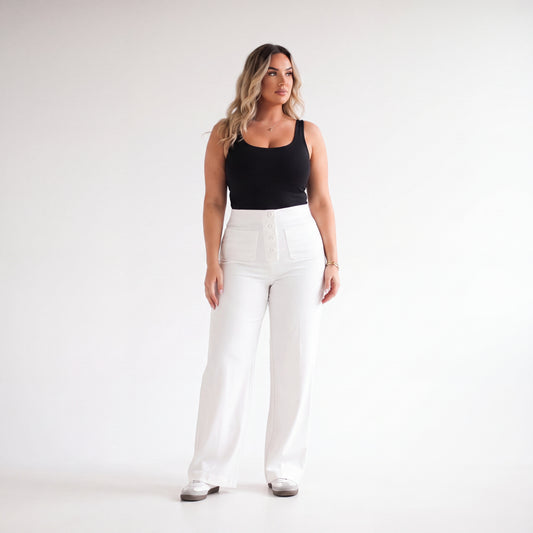 Sofia | Pantalones casuales rectos de cintura alta