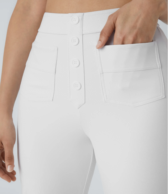 Sofia | Pantalones casuales rectos de cintura alta con bolsillos, cómodos para el día a día